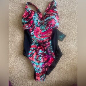 Aqua Green Vibrant One-Piece Swimsuit